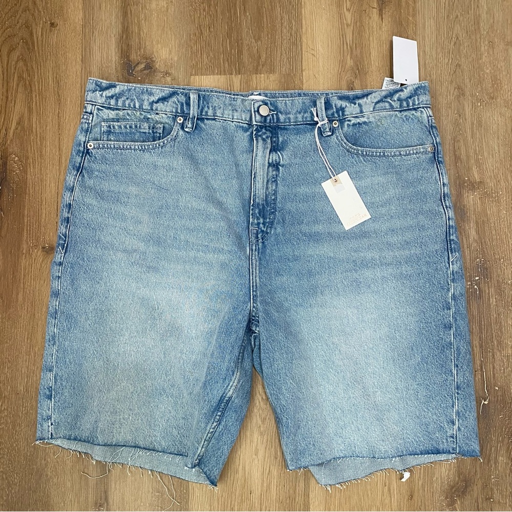 🌊Good American High-Rise Denim Bermuda Shorts